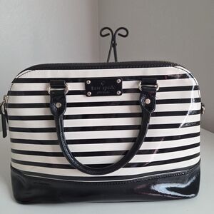 Kate Spade Black and White Striped Women's Bag